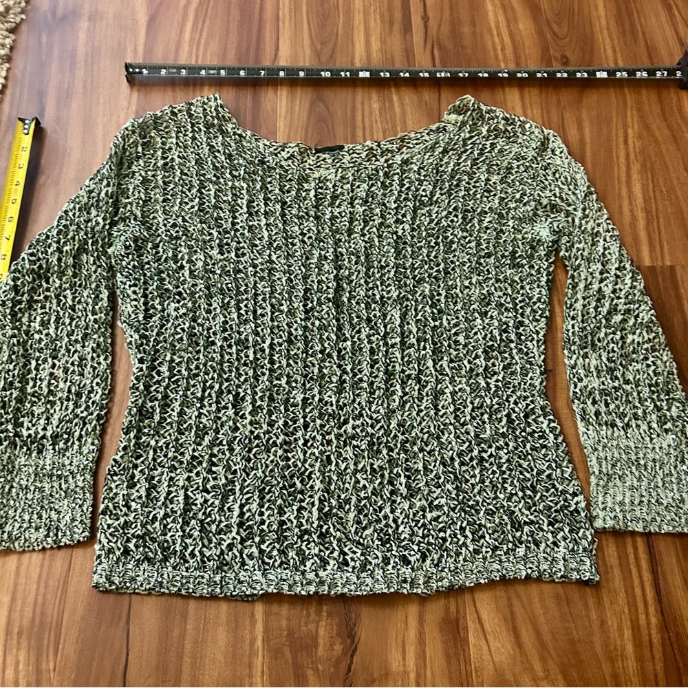 Daytrip Shimmer Mint Green & Black Sweater - Picture 3 of 7